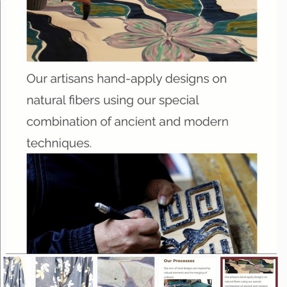 Hand painted tunic top.  100% Linen.  Made in Ecuador.  Size Small. - Picture 7 of 8